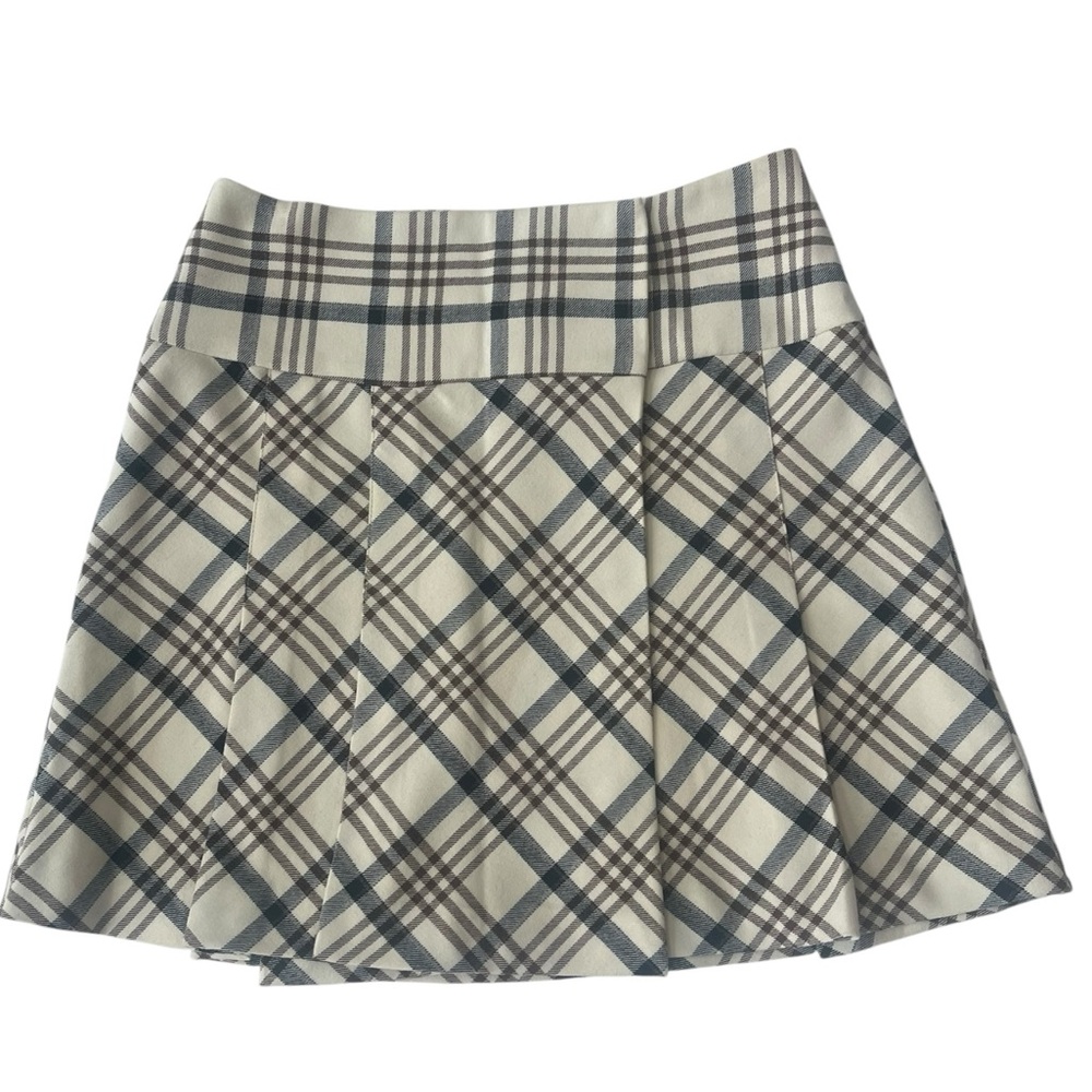 The Limited Black and White Cream Mini A-Line Pleated Skirt Size 2 - Picture 3 of 15